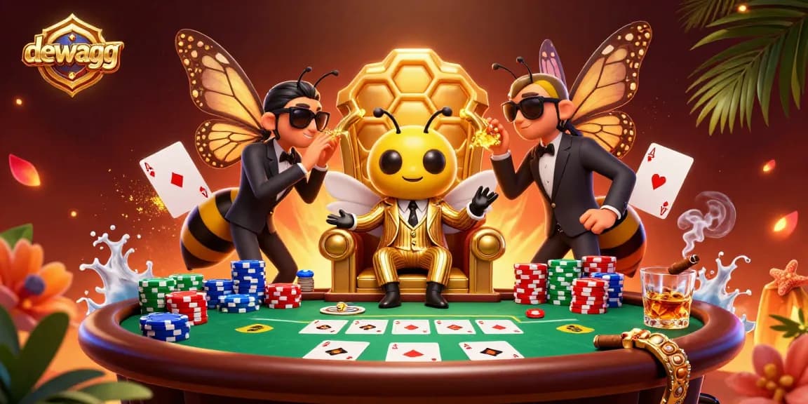 Experience thrilling high-stakes poker action with dewagg at a vibrant casino scene.