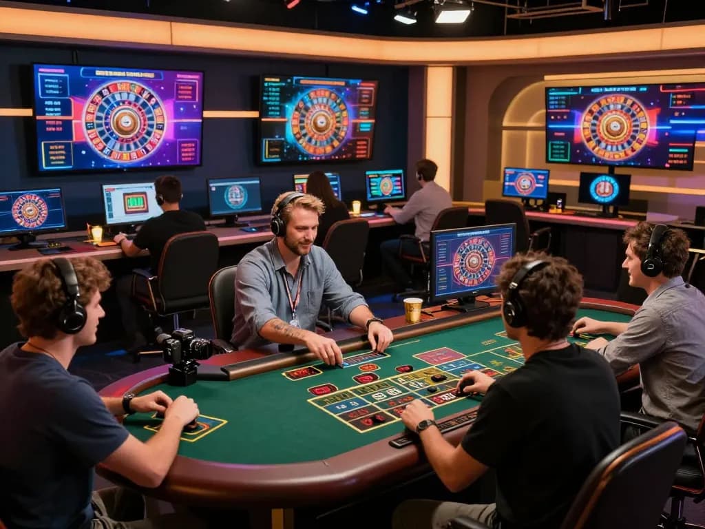 Taisunwin players strategize during a thrilling live dealer roulette game online.