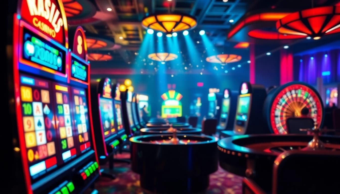 Experience nohu90 đăng nhập through a thrilling online casino scene with vibrant slots and poker action.