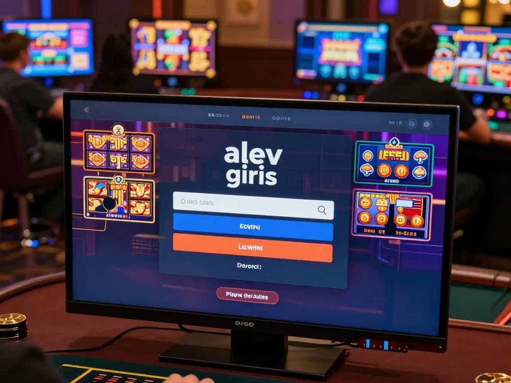 Alev giris login screen on vibrant online casino interface, showcasing user engagement with various games