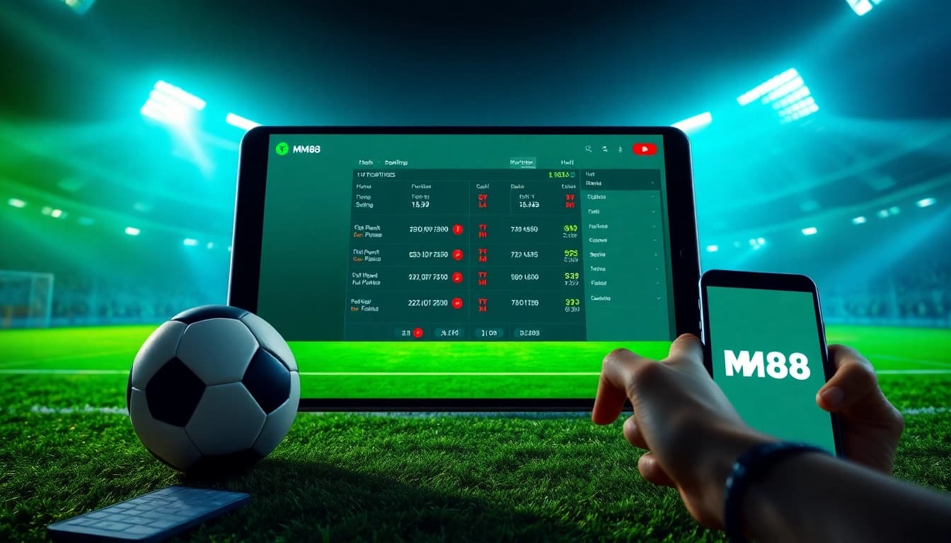 mm88 futbol online betting interface showcasing live football odds and excitement