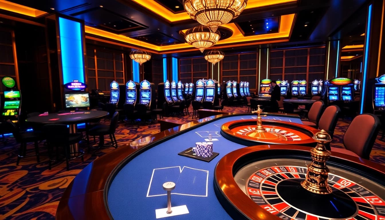 Experience the excitement of 88I in a luxurious casino setting with engaging players and vibrant gaming.