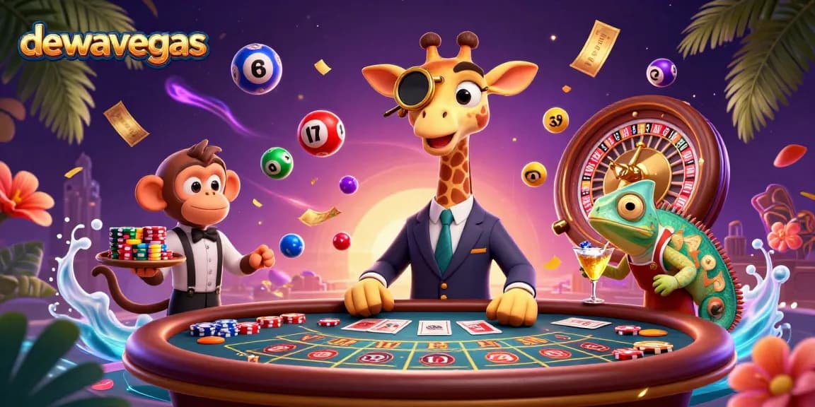 Experience thrilling baccarat action at dewavegas with unique characters and vibrant casino elements.