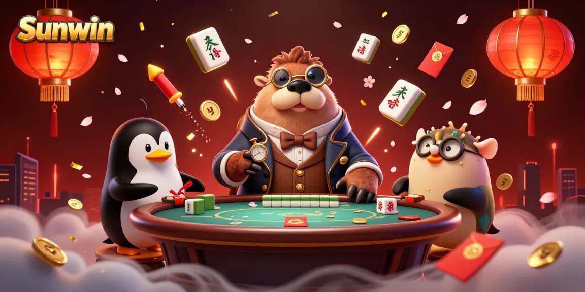 Engage with Sunwin's underwater poker adventure featuring a walrus, penguin dealer, and a bluffing pufferfish.