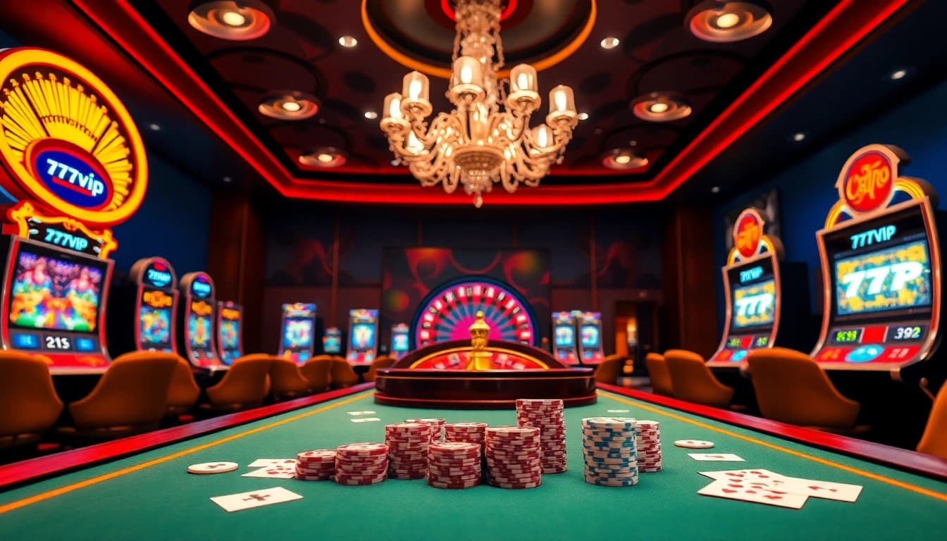 Experience thrilling moments at 777vip casino with vibrant gaming tables and modern slots.