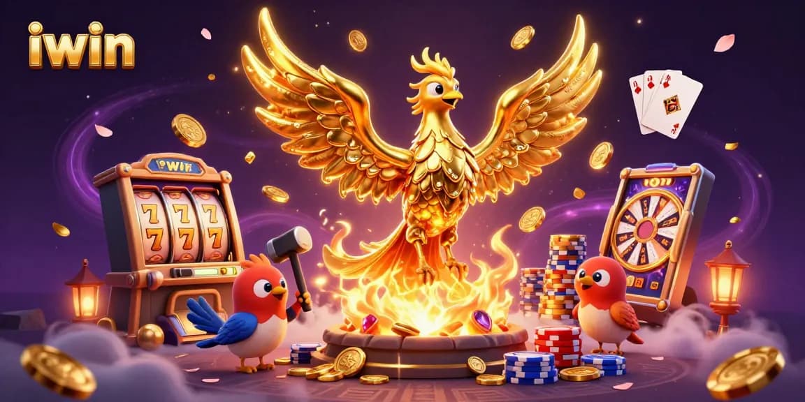 Spin the reels at iwin with a molten phoenix and layers of casino excitement!