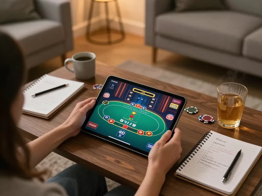 Engaging tablet gaming experience at the NK88 Homepage with strategic poker gameplay