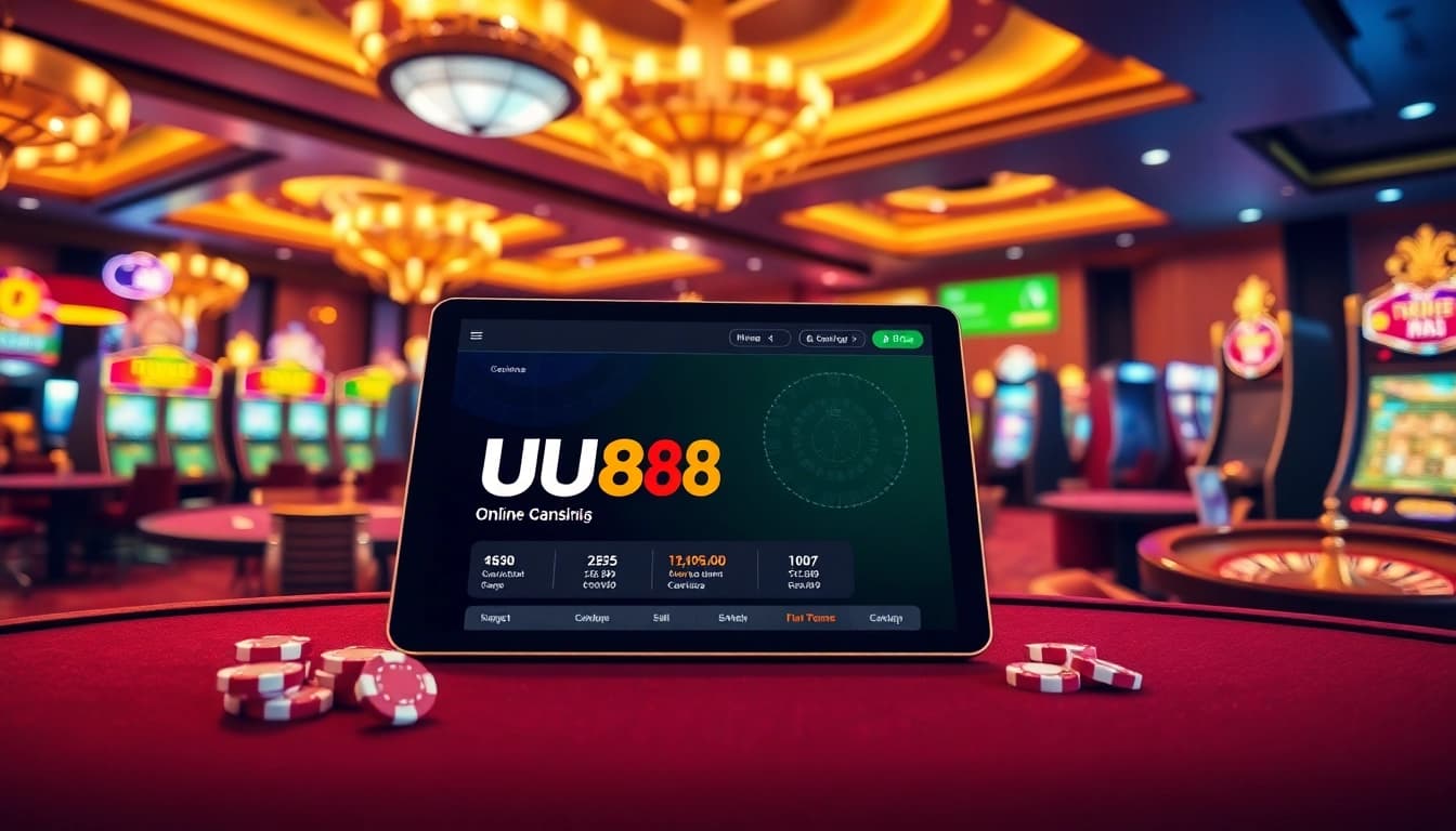 Experience the excitement of UU88 online gambling with luxurious casino elements.