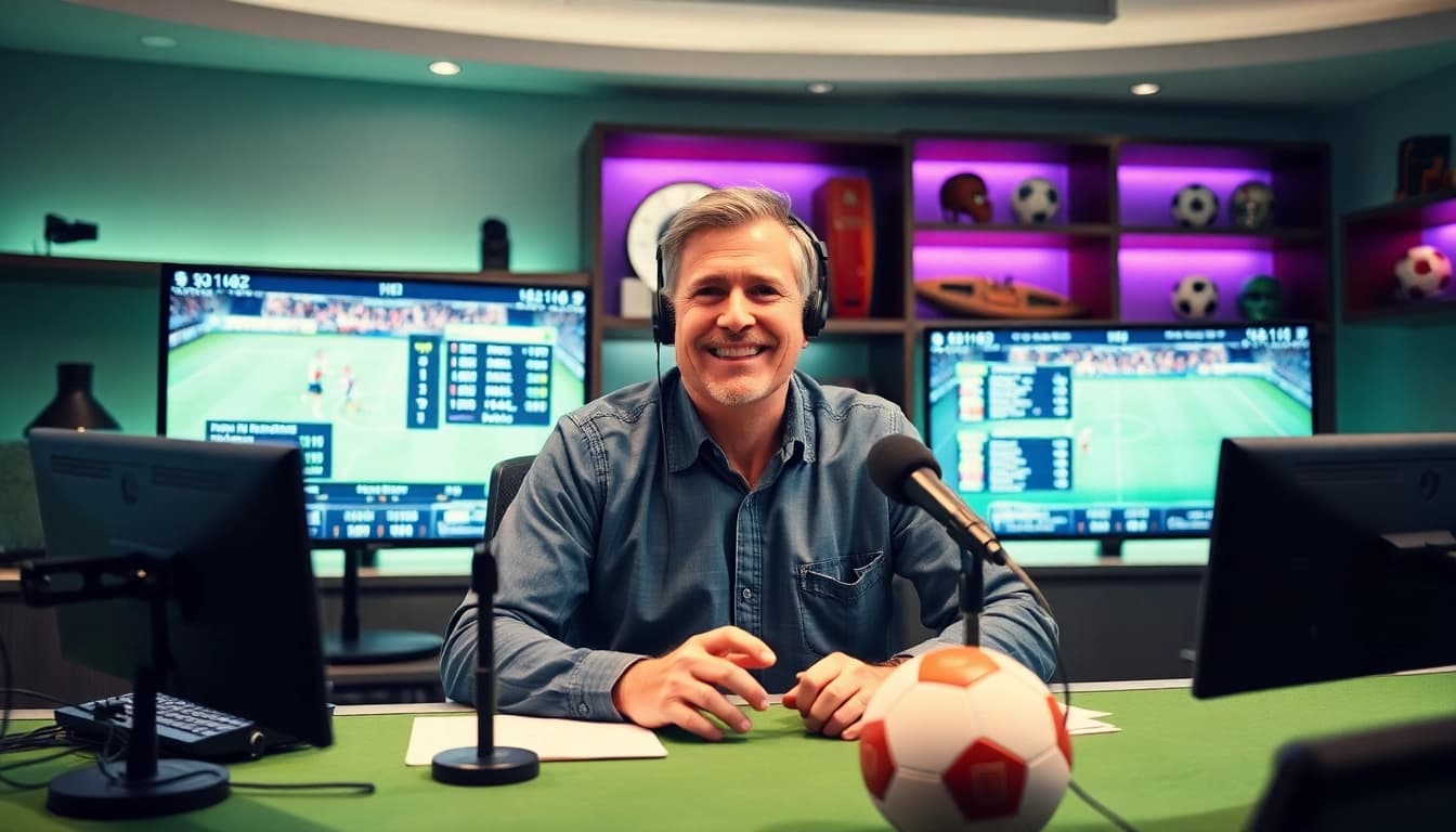 Tuyển dụng opportunities for passionate football commentators in a dynamic studio setting.