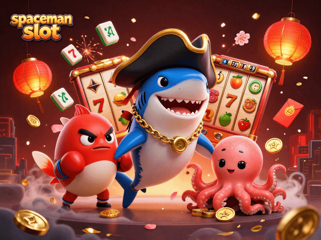 Spin to win with the spaceman slot in this vibrant, dynamic casino-themed illustration.