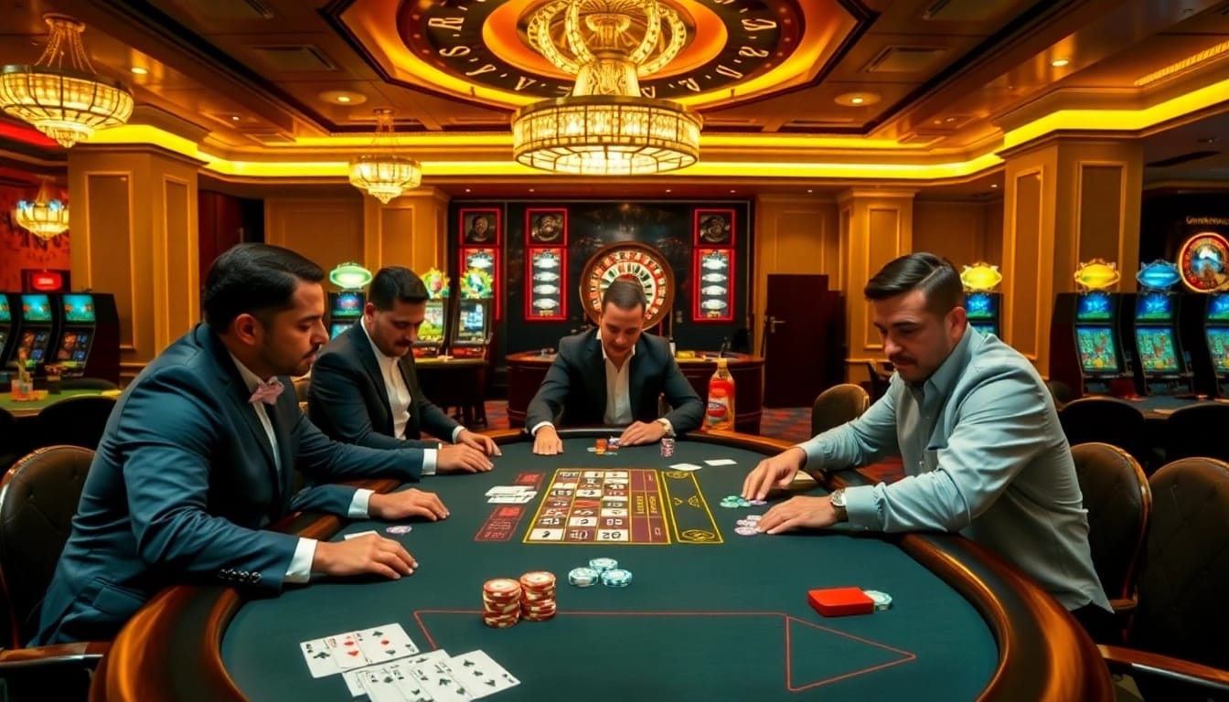 Experience thrill and excitement at B52club with players engaged in high-stakes poker.