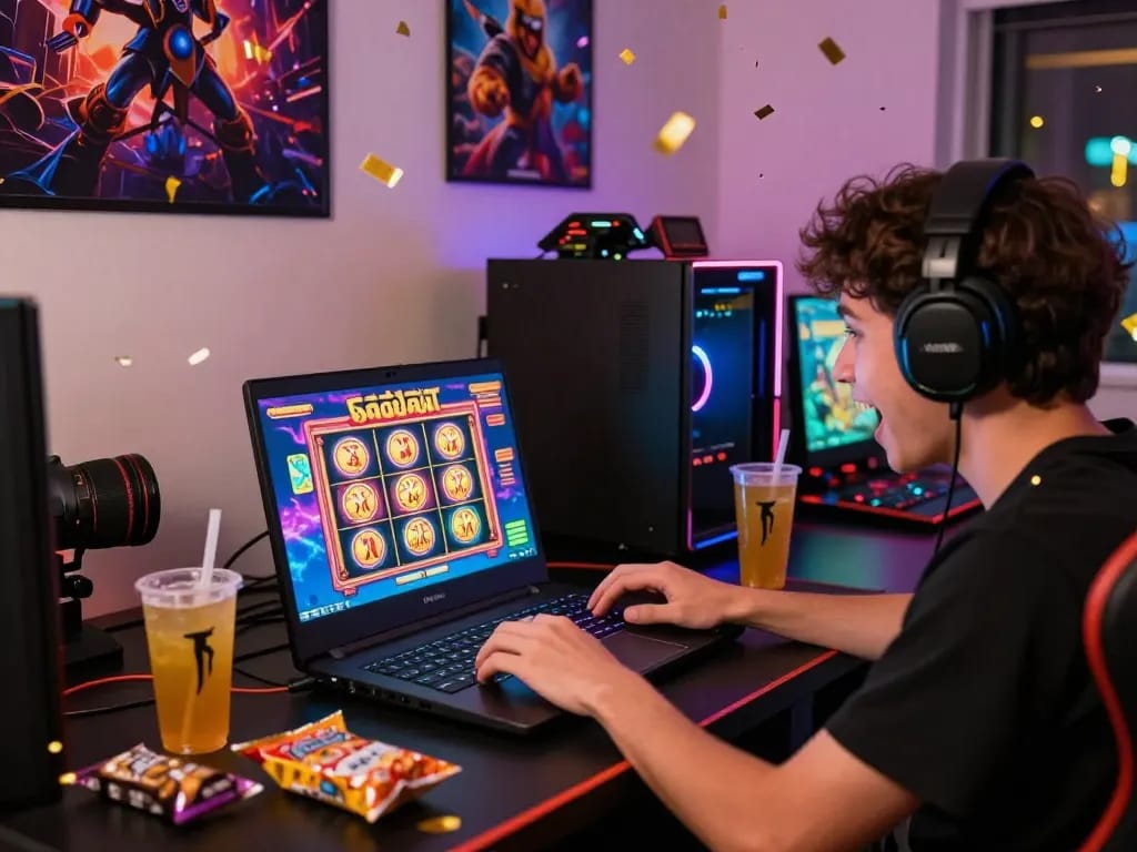 Pengguna bersemangat menikmati pengalaman bermain situs slot gacor dalam pengaturan yang vibrant