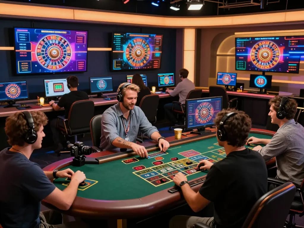 Taisunwin players strategize during a thrilling live dealer roulette game online.