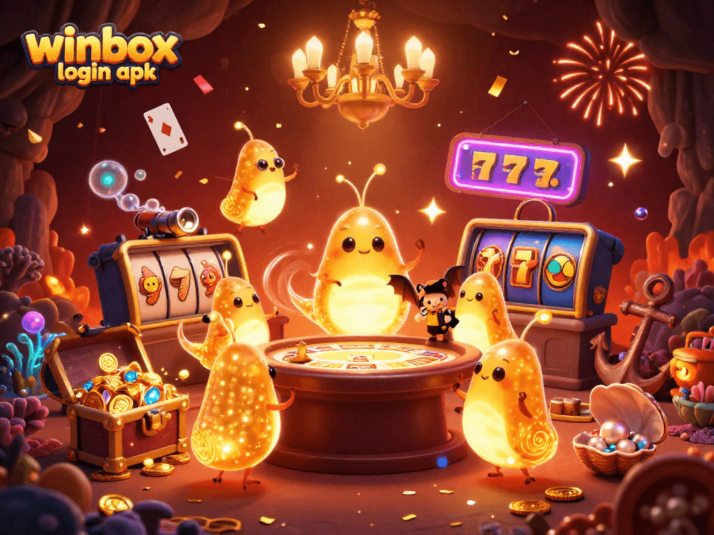 Play thrilling games with winbox login apk at an immersive cave casino filled with vibrant elements.
