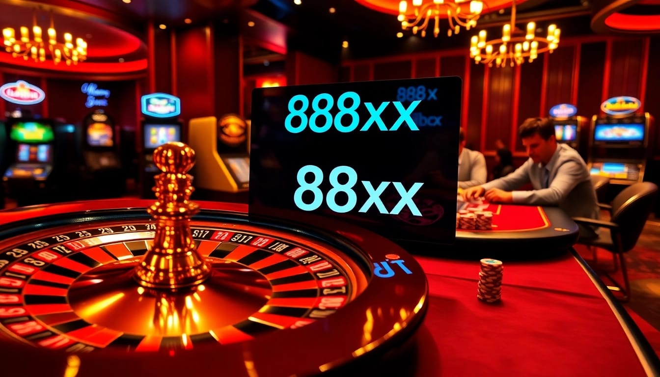 Experience the thrill of gambling with 88xx poker chips and alluring casino elements.