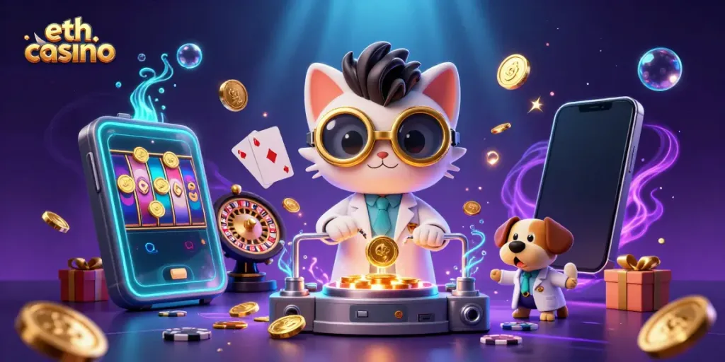 Engage in fun at eth casino with vibrant 3D characters in a thrilling game scene.