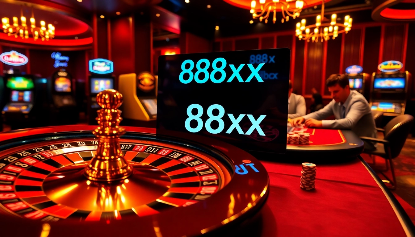 Experience the thrill of gambling with 88xx poker chips and alluring casino elements.