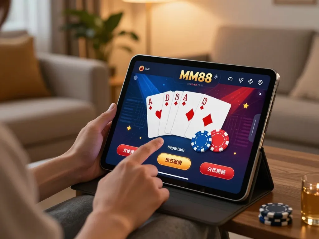 Engaging with the MM88 casino app for strategic betting and gaming.