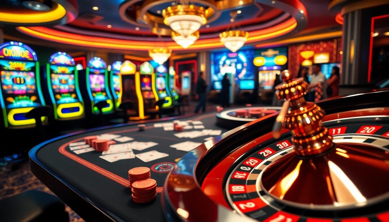 Experience the thrill of xx88 win with a captivating casino scene featuring poker games and slot machines.