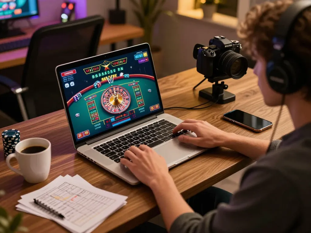 Engaging in live gaming action on open88.com with roulette and betting chips visible