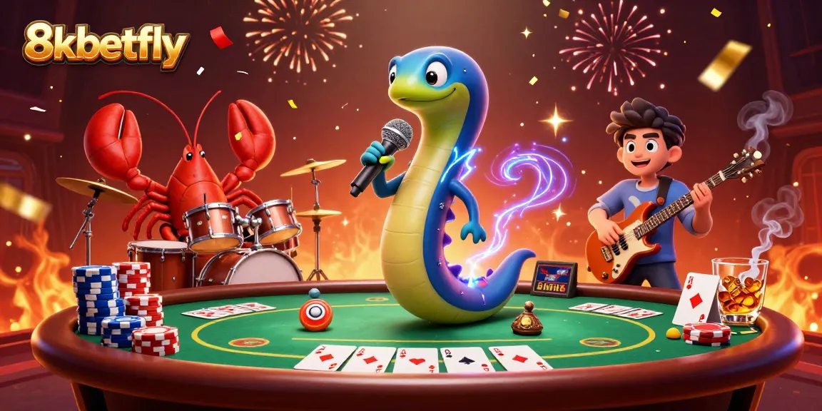 8xbetfly showcases a lively underwater casino scene with unique gaming characters and energetic vibes.