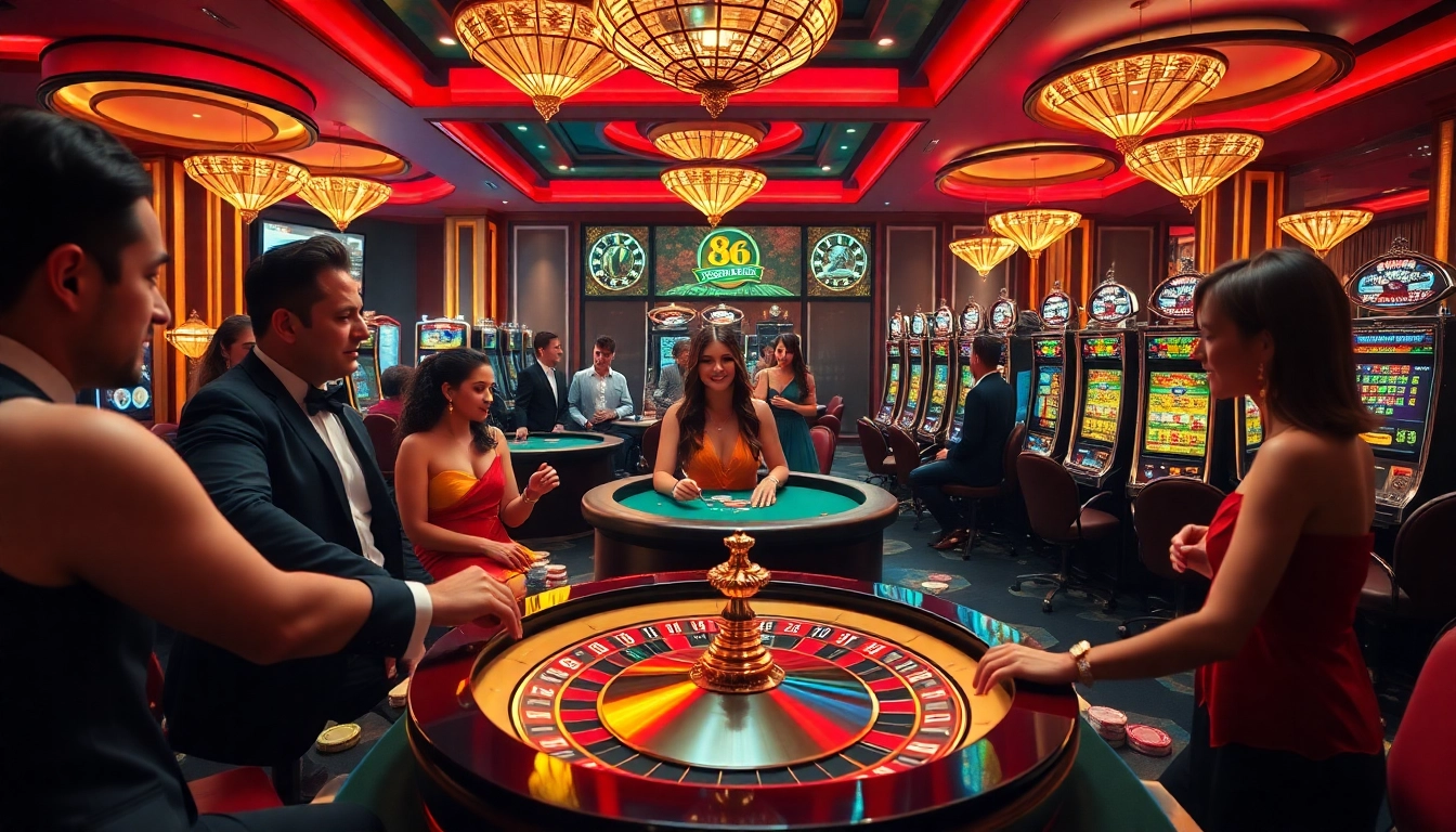 Players enjoying a thrilling game of poker and roulette, enjoying the excitement of s8 gaming.