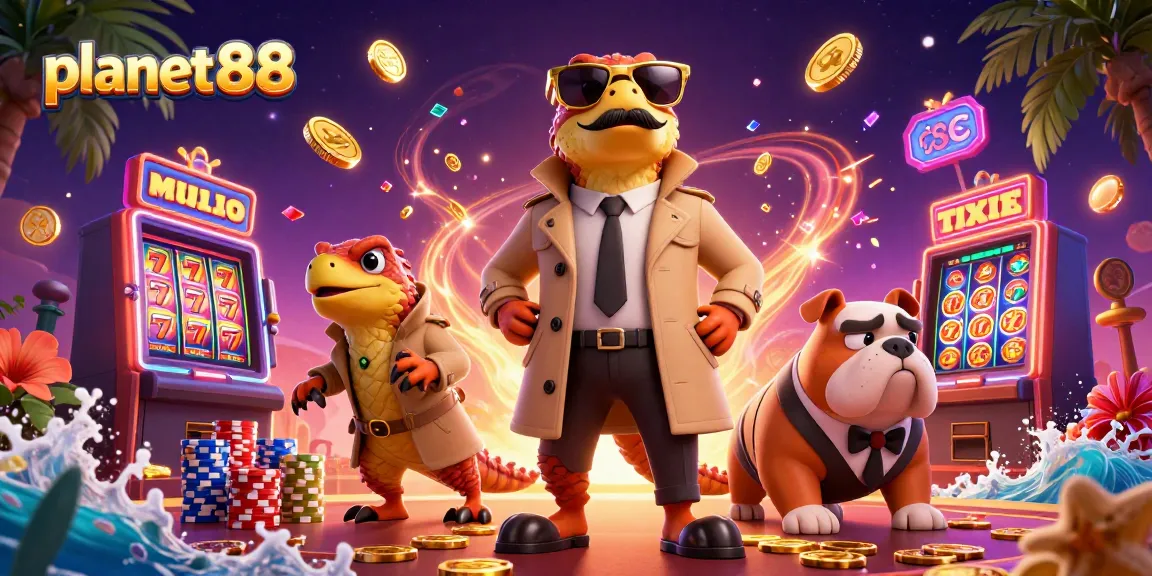 Experience thrilling jackpot wins at planet88 with dynamic slot machines and playful 3D characters.
