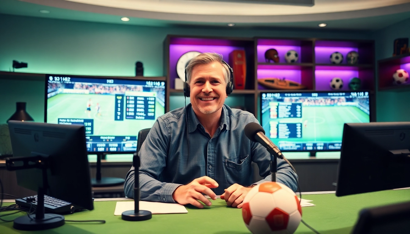 Tuyển dụng opportunities for passionate football commentators in a dynamic studio setting.