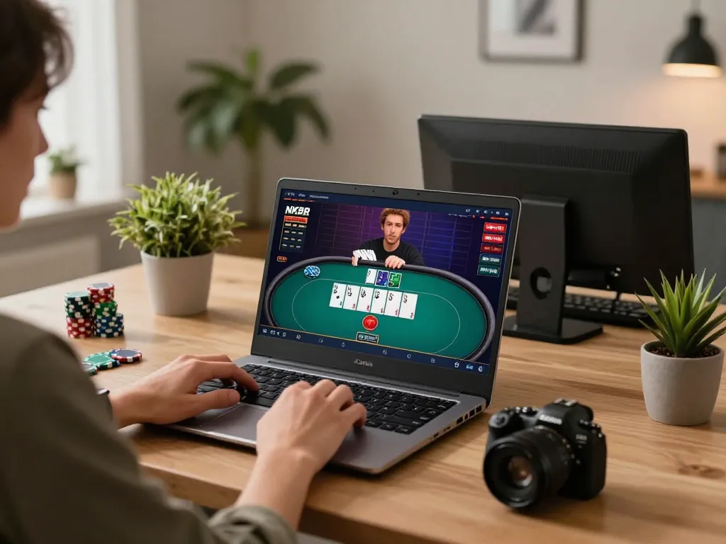 Engaging NK88 online casino gameplay with a focused player and strategic layout.