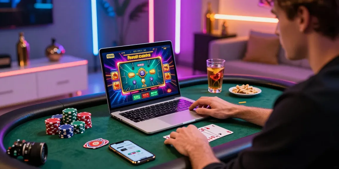 Engaging online gaming experience at credit card casinos on https://ecpc.org.uk, showcasing vibrant casino graphics and modern decor.