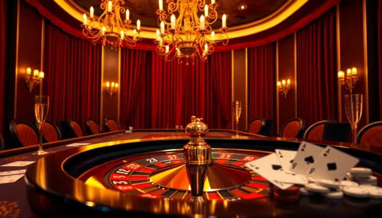 Permainan luxury777 game yang menarik dengan suasana kasino mewah dan permainan kartu.