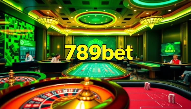Experience thrilling excitement at 789bet with poker chips, casino tables, and gambling action.
