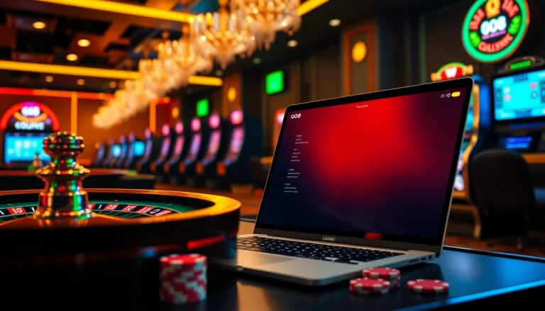 Enhance your gaming experience at https://go8s.bio/ with luxurious casino visuals featuring poker chips and roulette wheels.