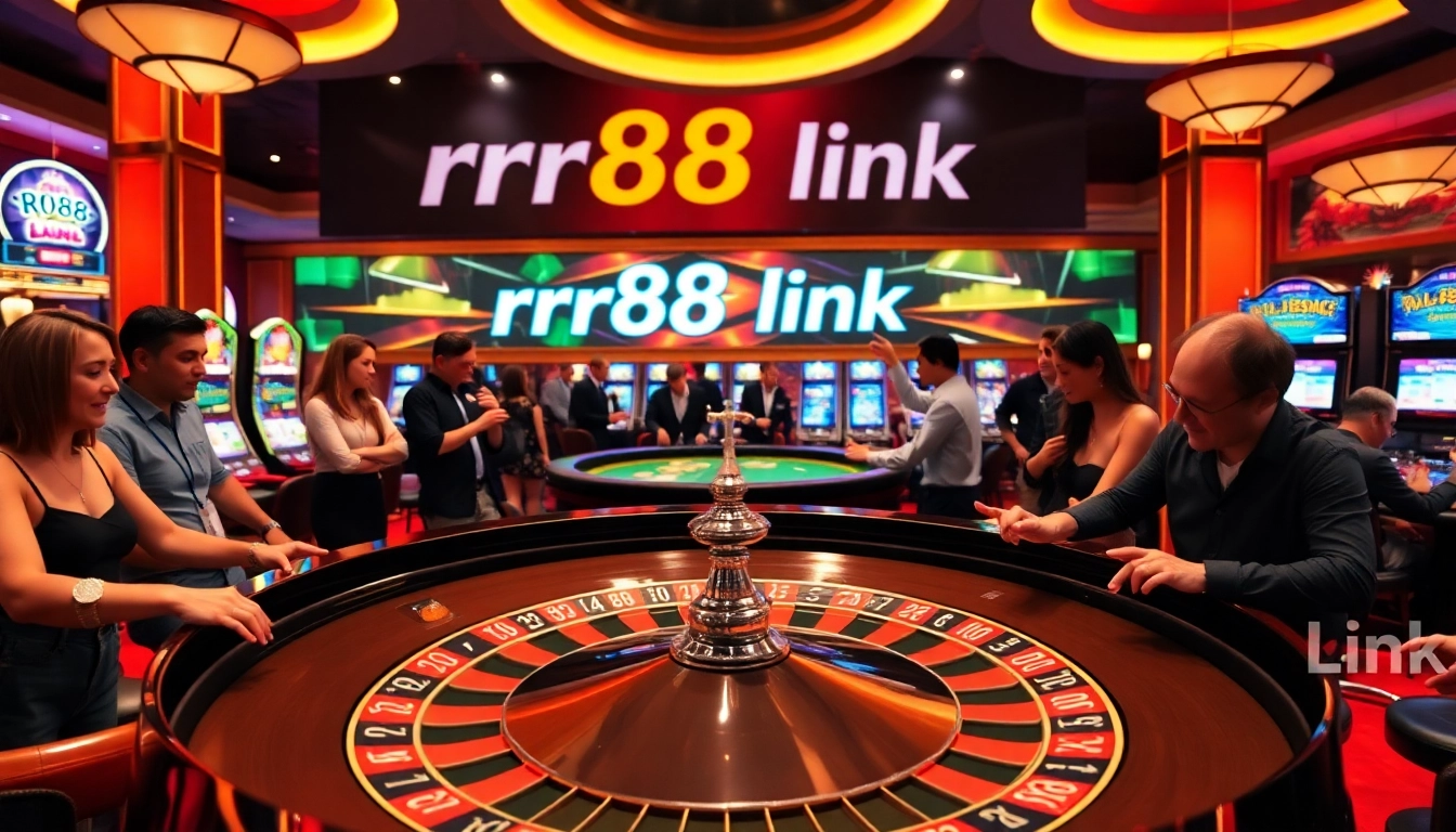 Players eagerly betting at the roulette table showcasing the rr88 link for online gambling.