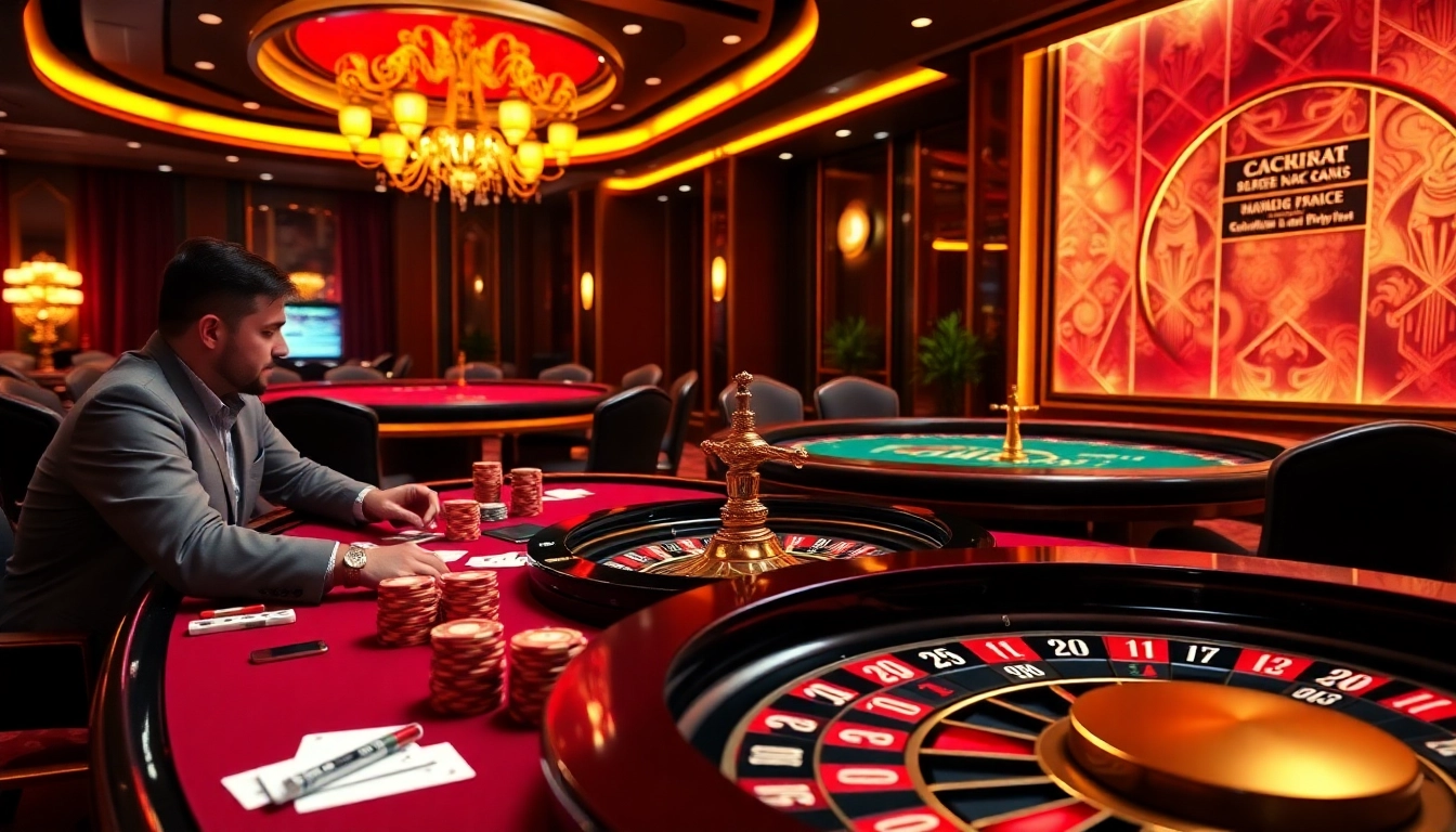 Join the high-stakes action at Hello88 with players enjoying an exciting poker game in a luxurious casino setting.