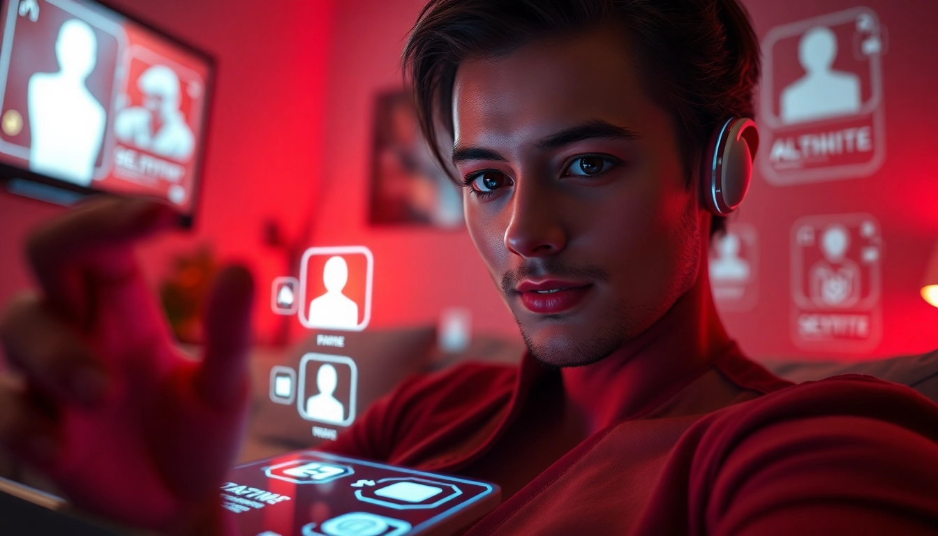 Engaging with an AI chatbot for sexting interactions in a modern, intimate digital environment.