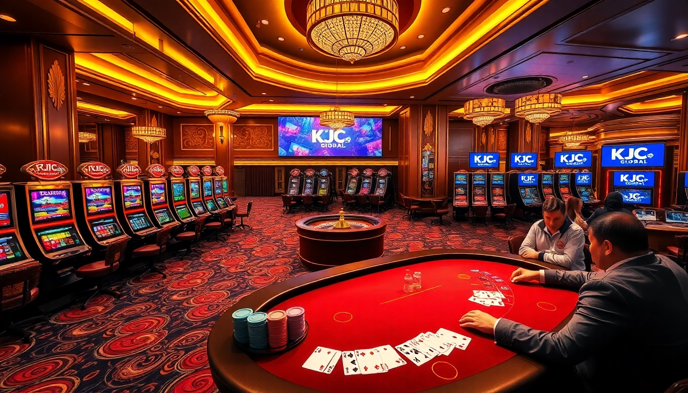 KJC Global's luxurious casino environment featuring engaging games and a thrilling atmosphere.
