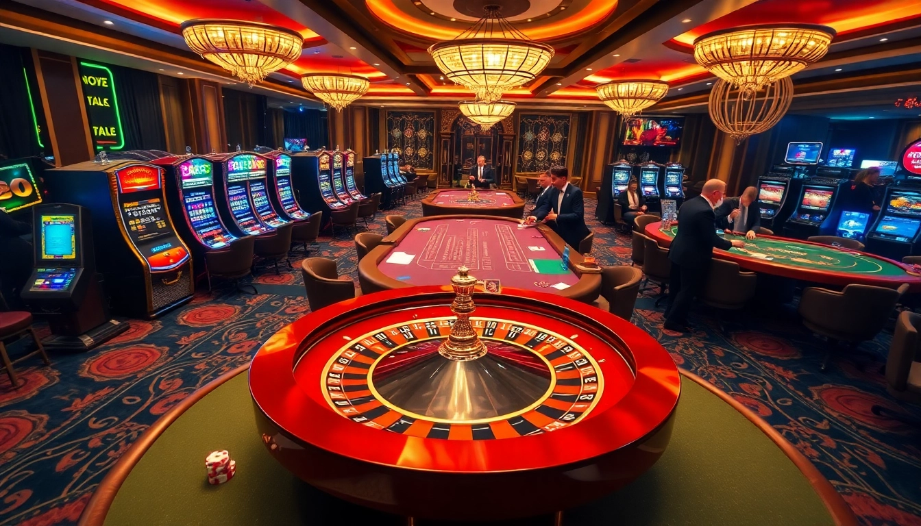 Experience high-stakes action at https://ax88.com.de/ with poker chips and roulette wheels in a glamorous casino.