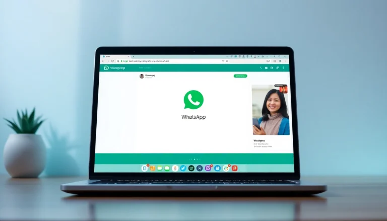 具备快速消息、语音与视频通话功能的 WhatsApp Web 界面，推广快连官网。