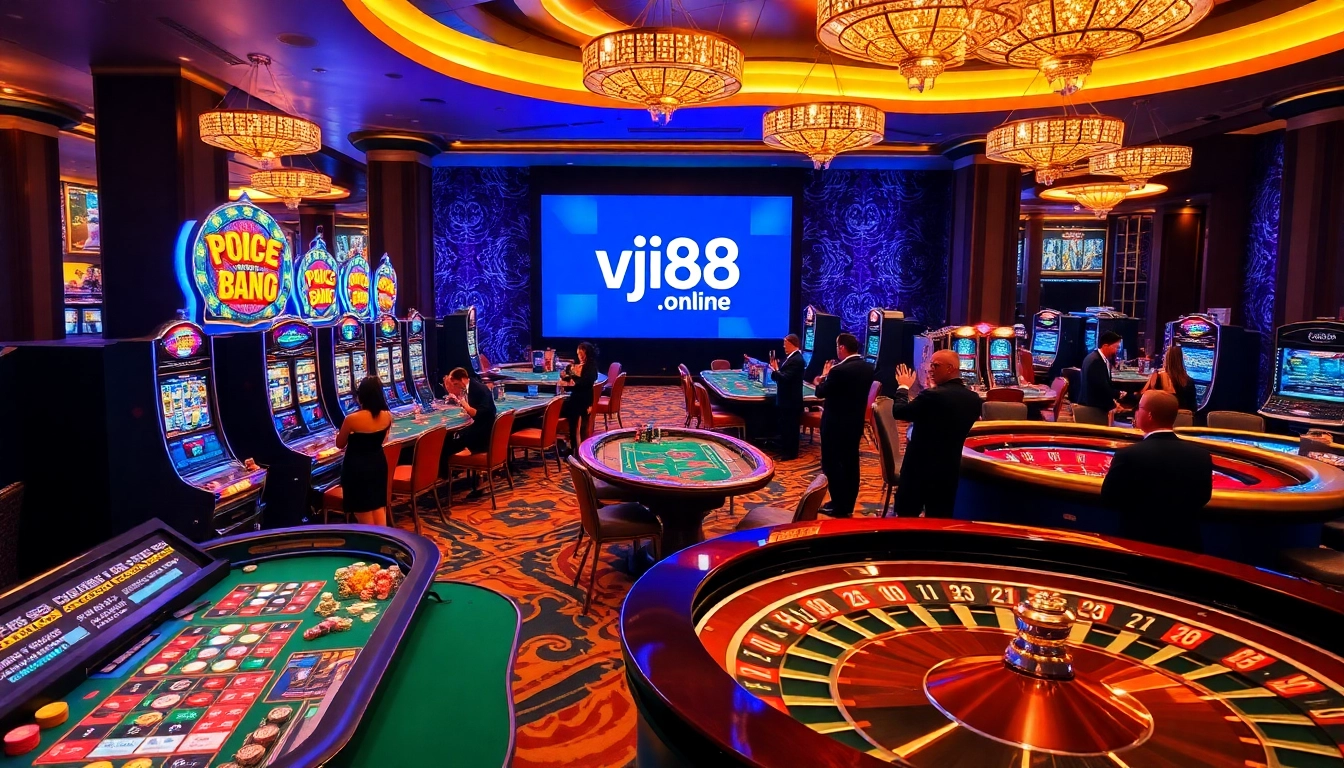 Engage in thrilling games at https://vj88.online/ with vibrant casino floors and exciting action.