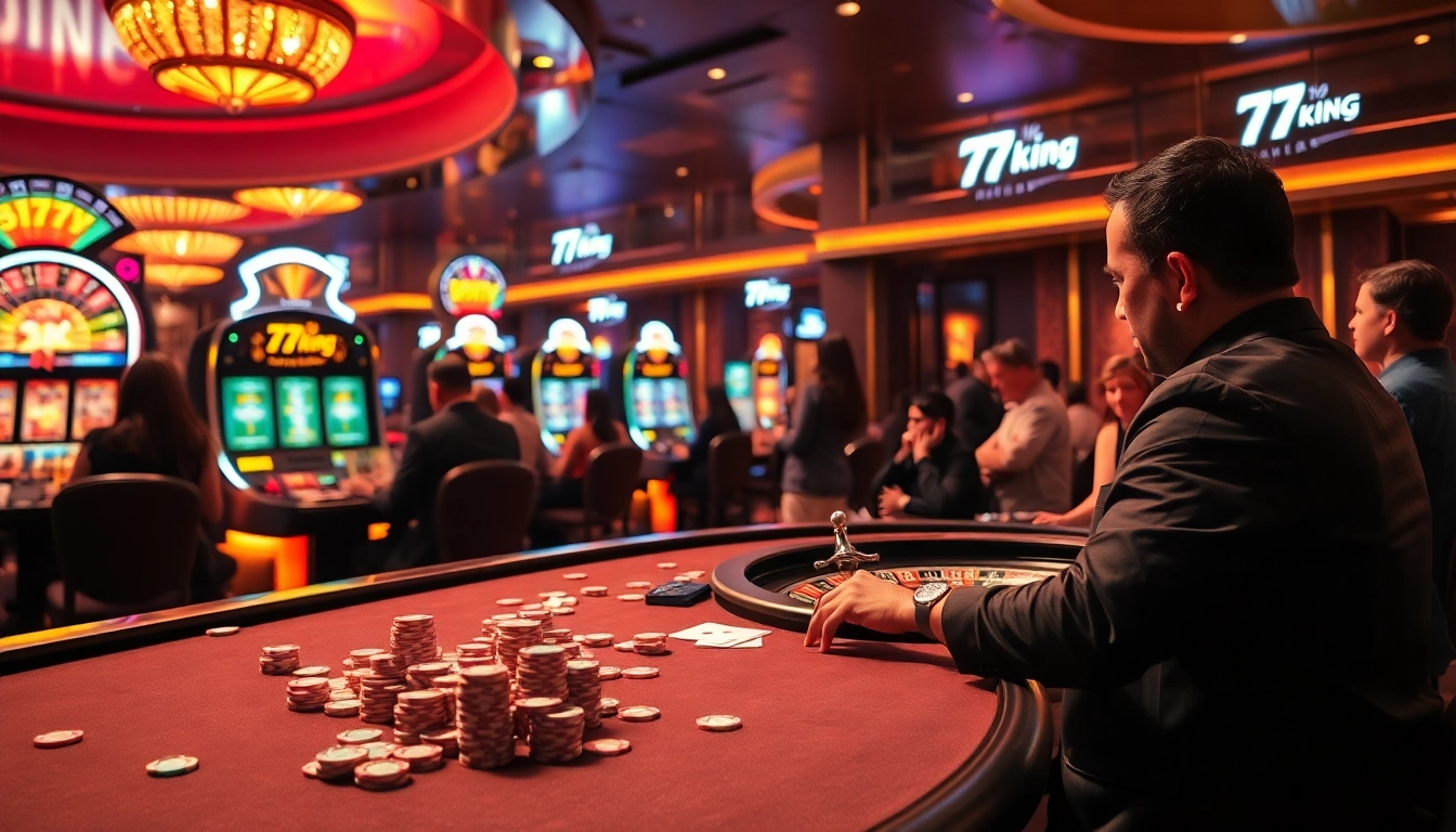 Experience thrilling moments at 79king with vibrant casino tables and enthusiastic gamblers.