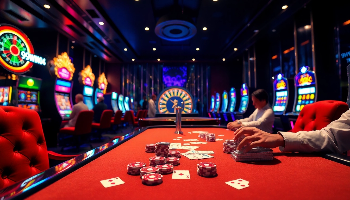 Experience thrilling gameplay at 99win04 with exciting poker tables and glamorous casino atmosphere.