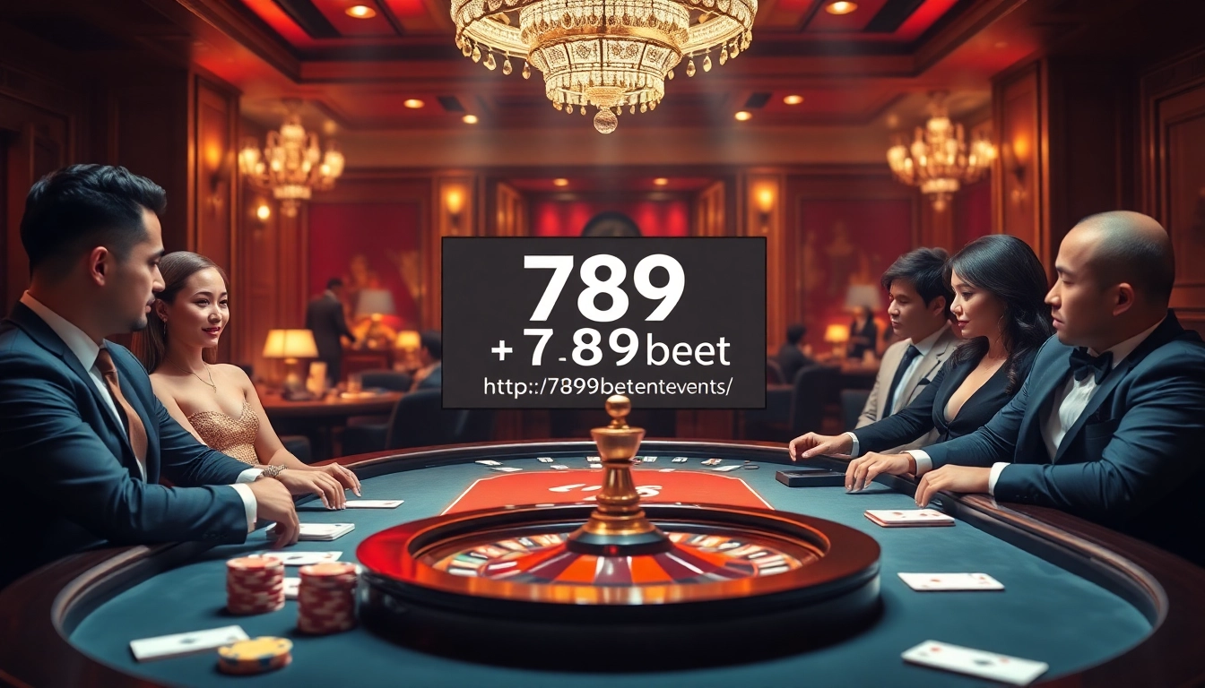 Experience high-stakes gameplay at https://789bet.events/ with a vibrant poker scene featuring chips and cards.
