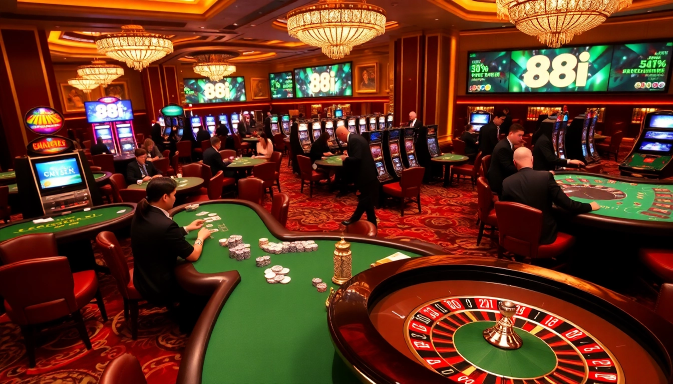 Place bets at 88i casino with professional gamblers and stunning gaming tables.