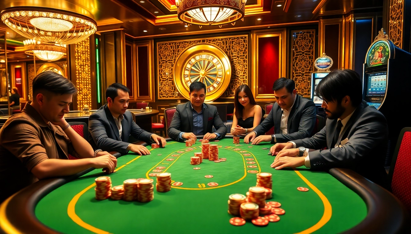 Win big at LC88's vibrant poker tables in an upscale casino atmosphere.