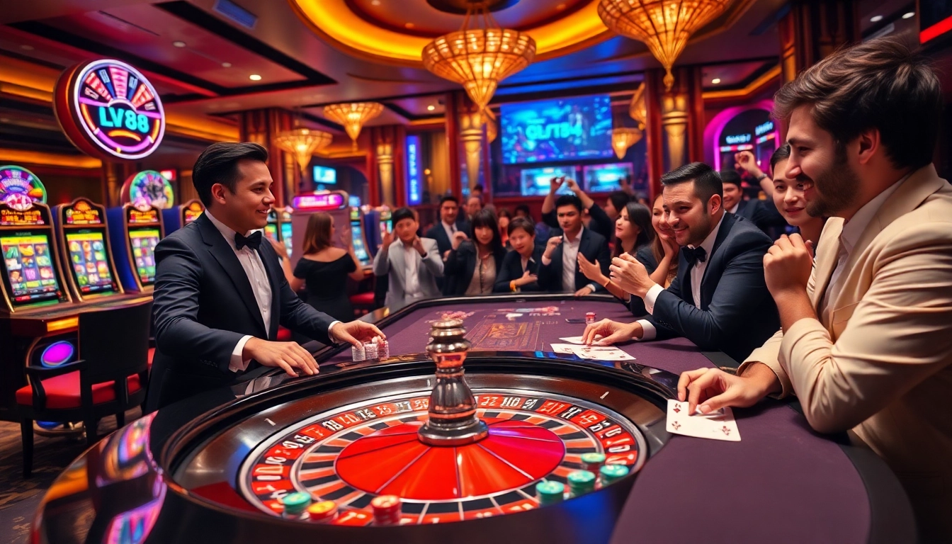 Experience the thrill of various games as you explore Trang chủ LV88's exciting gambling atmosphere.