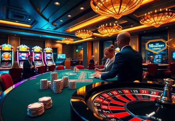 Experience the thrill of TG777 Casino with vibrant gaming tables and exciting slot machines.