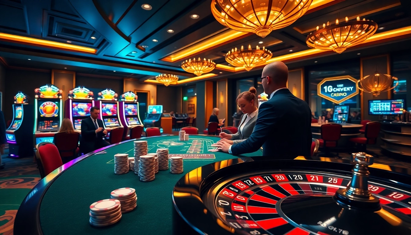 Experience the thrill of TG777 Casino with vibrant gaming tables and exciting slot machines.