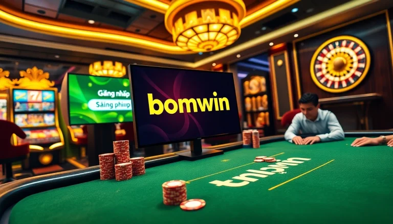 Engaging players at a vibrant casino showcasing Đăng nhập bomwin interface and exciting games.