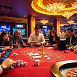Experience the thrill of online gambling with bk8thai amidst a lively casino scene.
